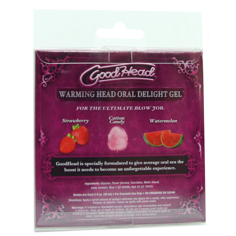 Doc Johnson GoodHead Warming Head Oral Delight Gel 3 Pack 3 Doc Johnson GoodHead Warming Head Oral Delight Gel 3 Pack - Image 3